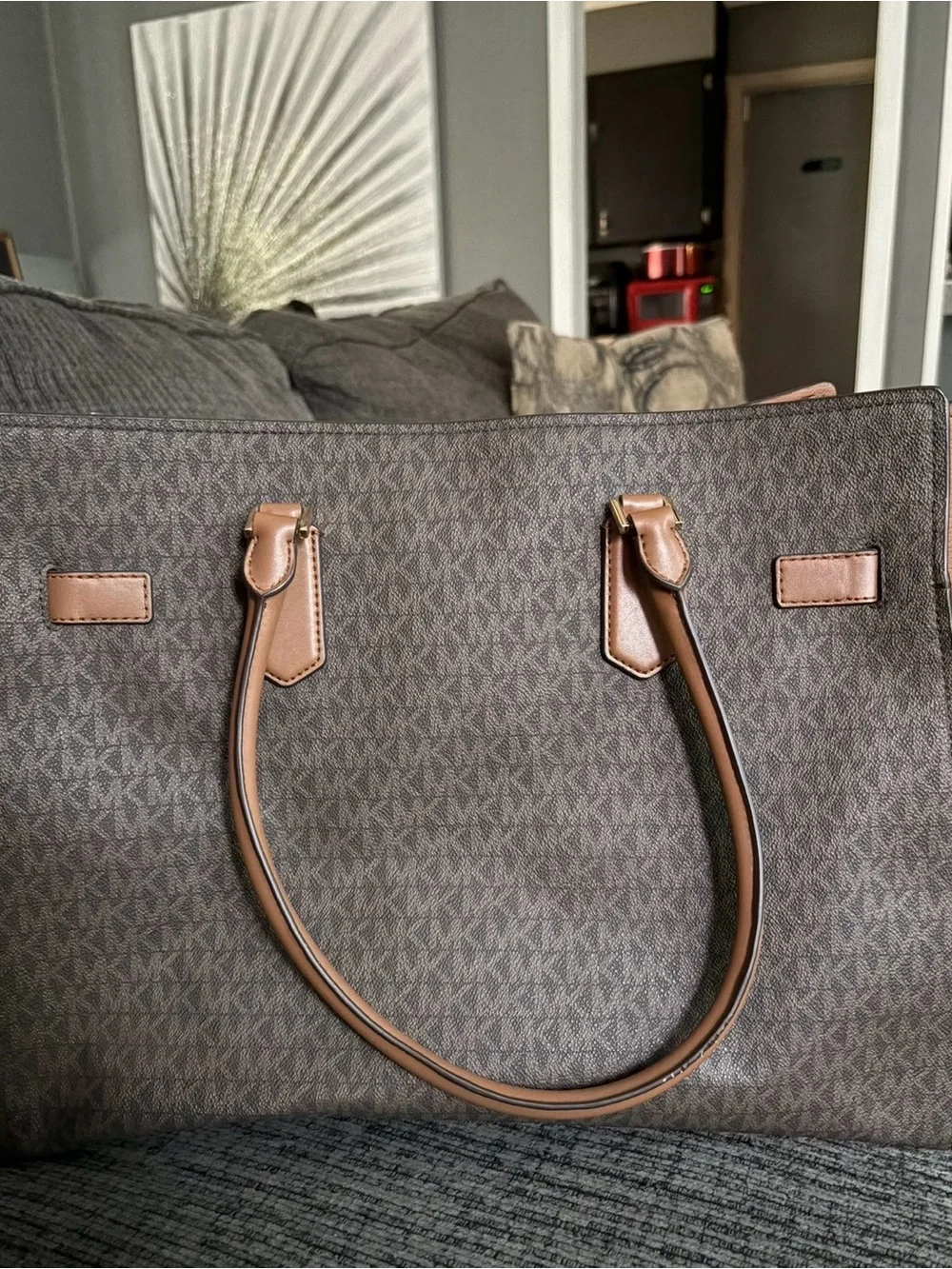 Michael Kors Dark Brown Signature Tote with Wallet